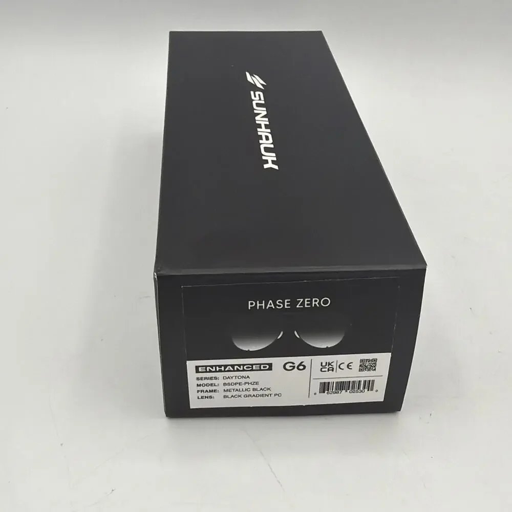 SUNHAUK Phase Zero Enhanced Daytona Metallic Black Gradient Sunglasses‎ New